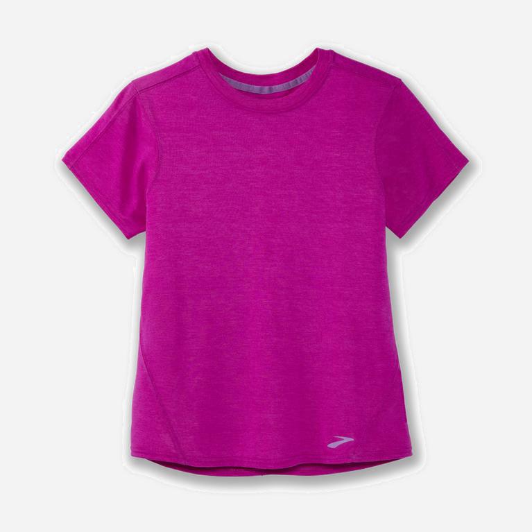 Brooks Distance - Camisetas Manga Corta Mujer - Moradas/Magenta (CO3621795)